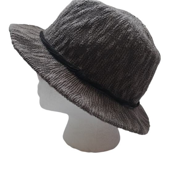Free People Womens OS Gray Twill Fedora Boho - Picture 2 of 5